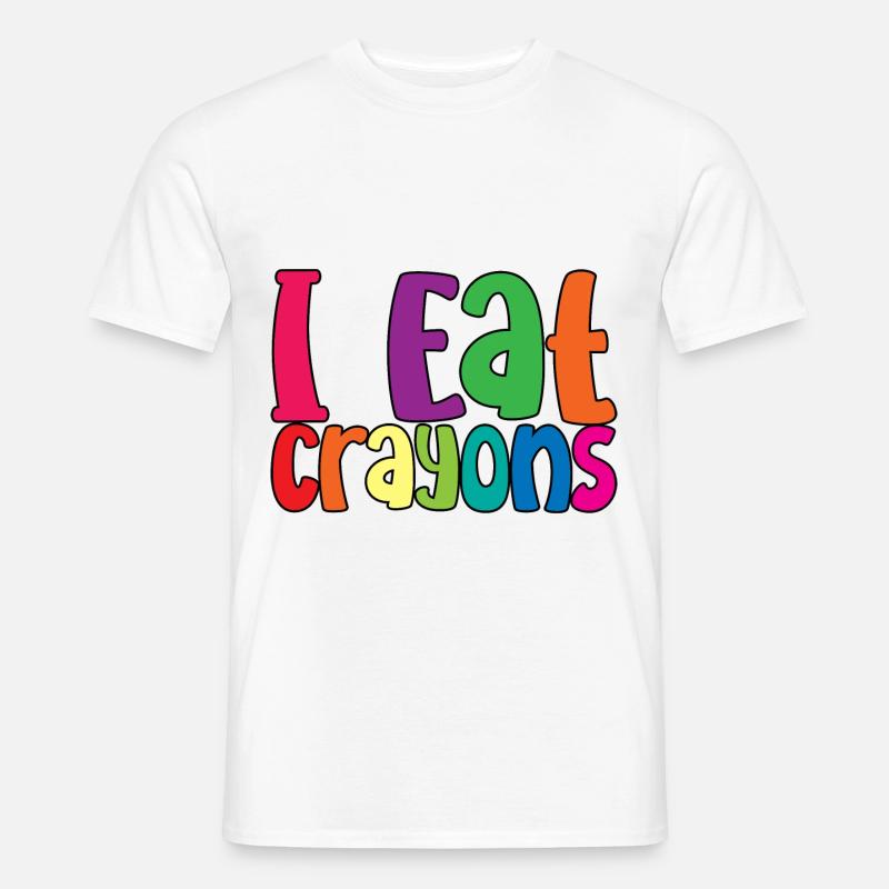 I Eat Crayons 3 - Männer T-Shirt - Weiß