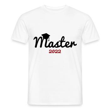 Master Hut 2022 Abschluss Mastertitel Student - Männer T-Shirt - Weiß - Vorne - AI Model Male 178 dark (178cm)