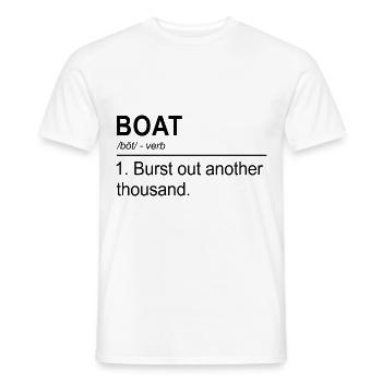 Boat Noun Definition Captain Skipper Sailing Ship - Männer T-Shirt - Weiß - Vorne - AI Model Male 178 dark (178cm)