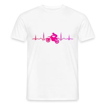 Motocross Dirt Bike Supermoto Freestyle Motocross Femme - T-shirt homme - blanc - Devant - AI Model Male 178 dark (178cm)