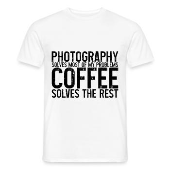 Photography Solves Most Of My Problems 3 - Men's T-Shirt - white - Front - AI Model Male 178 dark (178cm)