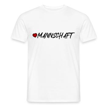 Mannschaft Herz - Männer T-Shirt - Weiß - Vorne - AI Model Male 178 dark (178cm)