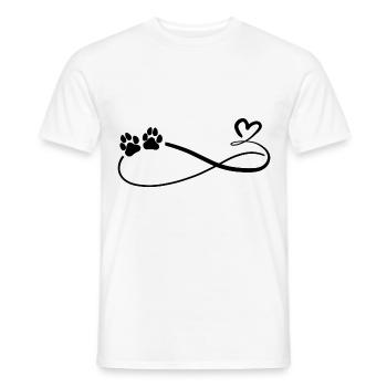 Dog Sign Heart Infinite Dogs - Men's T-Shirt - white - Front - AI Model Male 178 dark (178cm)