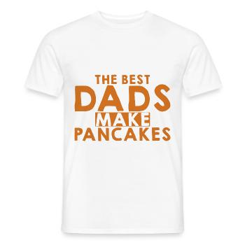 The Best Dads Make Pancakes 4 - Men's T-Shirt - white - Front - AI Model Male 178 dark (178cm)