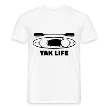 Yak Life Graphic Kayaking Kayak Canoe Rowing Rower - Männer T-Shirt - Weiß - Vorne - AI Model Male 178 dark (178cm)