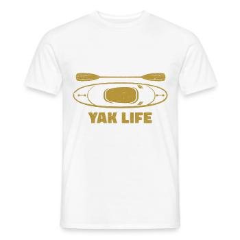 Yak Life Graphic Kayaking Kayak Canoe Rowing Rower - Männer T-Shirt - Weiß - Vorne - AI Model Male 178 dark (178cm)