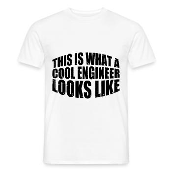 This Is What A Cool Engineer Looks Like 4 - Men's T-Shirt - white - Front - AI Model Male 178 dark (178cm)