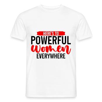 Voici pour les femmes puissantes partout 2 - T-shirt homme - blanc - Devant - AI Model Male 178 dark (178cm)