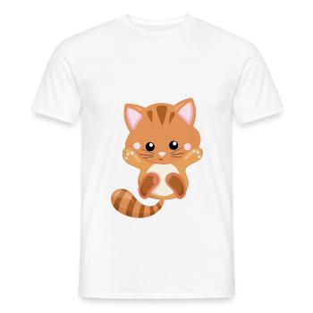CATS - Männer T-Shirt - Weiß - Vorne - AI Model Male 178 dark (178cm)