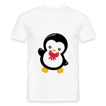 PENGUIN - Männer T-Shirt - Weiß - Vorne - AI Model Male 178 dark (178cm)