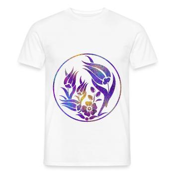 Spring flowers Mandala Tribal - Men's T-Shirt - white - Front - AI Model Male 178 dark (178cm)