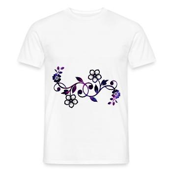 Flowers tendril spring flower - Men's T-Shirt - white - Front - AI Model Male 178 dark (178cm)