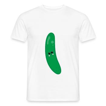 Gurke - Männer T-Shirt - Weiß - Vorne - AI Model Male 178 dark (178cm)
