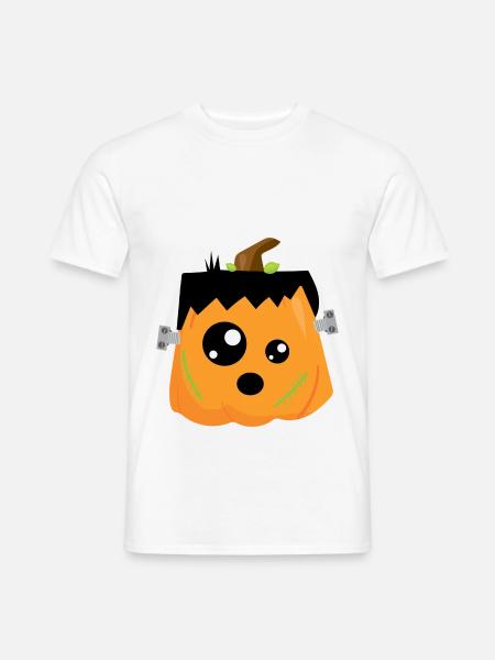 Kürbis - Männer T-Shirt - Weiß