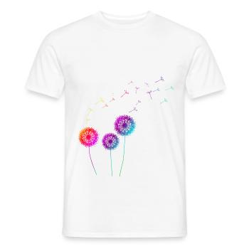 Dandelion gift idea - Men's T-Shirt - white - Front - AI Model Male 178 dark (178cm)