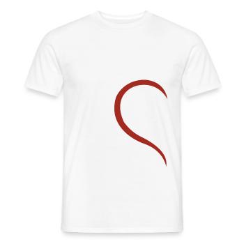 Halbes Herz Mann - Männer T-Shirt - Weiß - Vorne - AI Model Male 178 dark (178cm)