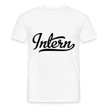 Intern - Men's T-Shirt - white - Front - AI Model Male 178 dark (178cm)