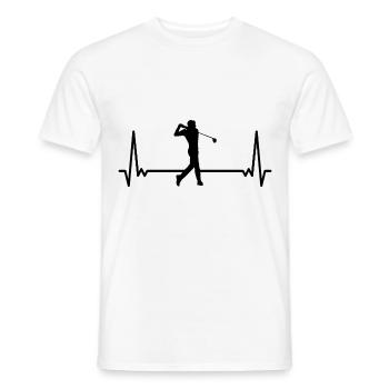 Heart palpitations Golfing Golfer Golfer Golfing - Men's T-Shirt - white - Front - AI Model Male 178 dark (178cm)