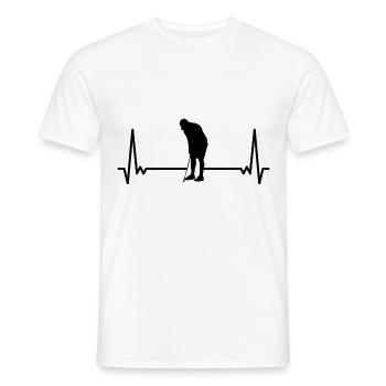 Heart palpitations Golfing Golfing Golfer Golfer - Men's T-Shirt - white - Front - AI Model Male 178 dark (178cm)