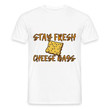 Stay Fresh Cheese Bags 14 - Men's T-Shirt - white - Front - AI Model Male 178 dark (178cm)