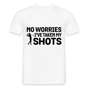 No Worries I've Taken My Shots Golf Golfing Golfer - Männer T-Shirt - Weiß - Vorne - AI Model Male 178 dark (178cm)