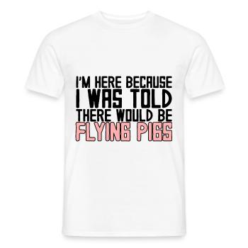 On m’a dit qu’il y aurait des cochons volants 3 - T-shirt homme - blanc - Devant - AI Model Male 178 dark (178cm)