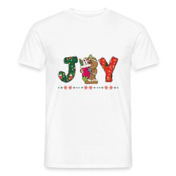 Frohe Weihnachten Weihnachtsmann Hohoho - Männer T-Shirt - Weiß - Vorne - AI Model Male 178 dark (178cm)