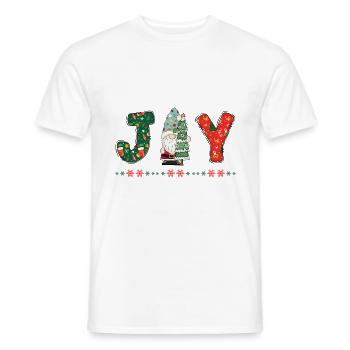 Frohe Weihnachten Weihnachtsmann Hohoho - Männer T-Shirt - Weiß - Vorne - AI Model Male 178 dark (178cm)