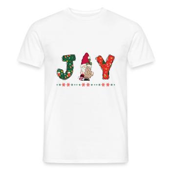 Frohe Weihnachten Weihnachtsmann Hohoho - Männer T-Shirt - Weiß - Vorne - AI Model Male 178 dark (178cm)