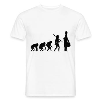 Drum Corps Evolution Marching Band Drum Music Perc - Männer T-Shirt - Weiß - Vorne - AI Model Male 178 dark (178cm)