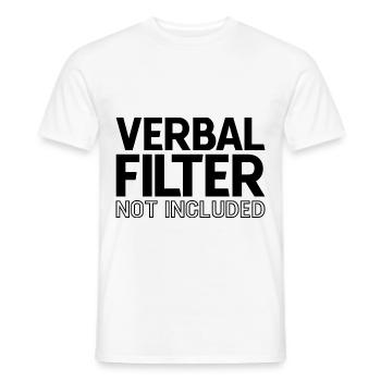 Verbal Filter Not Included 3 - Men's T-Shirt - white - Front - AI Model Male 178 dark (178cm)