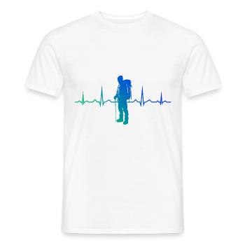 Bloc Femmes Grimpeur Escalade Bloc - T-shirt homme - blanc - Devant - AI Model Male 178 dark (178cm)