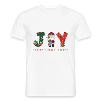 Frohe Weihnachten Weihnachtsmann Hohoho - Männer T-Shirt - Weiß - Vorne - AI Model Male 178 dark (178cm)