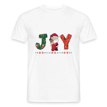 Frohe Weihnachten Weihnachtsmann Hohoho - Männer T-Shirt - Weiß - Vorne - AI Model Male 178 dark (178cm)