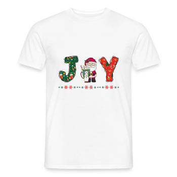Frohe Weihnachten Weihnachtsmann Hohoho - Männer T-Shirt - Weiß - Vorne - AI Model Male 178 dark (178cm)
