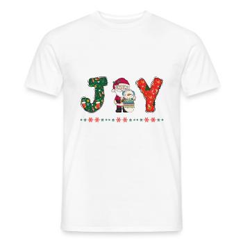 Frohe Weihnachten Weihnachtsmann Hohoho - Männer T-Shirt - Weiß - Vorne - AI Model Male 178 dark (178cm)