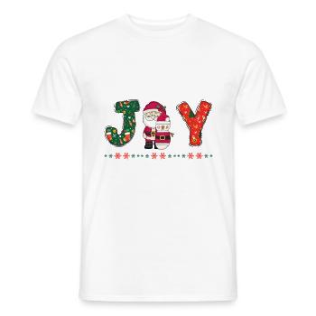 Frohe Weihnachten Weihnachtsmann Hohoho - Männer T-Shirt - Weiß - Vorne - AI Model Male 178 dark (178cm)