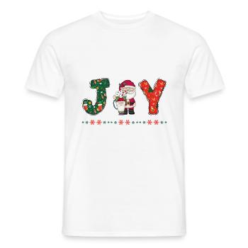 Frohe Weihnachten Weihnachtsmann Hohoho - Männer T-Shirt - Weiß - Vorne - AI Model Male 178 dark (178cm)