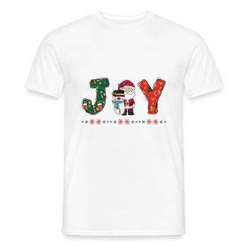Frohe Weihnachten Weihnachtsmann Hohoho - Männer T-Shirt - Weiß - Vorne - AI Model Male 178 dark (178cm)