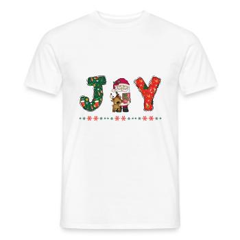 Frohe Weihnachten Weihnachtsmann Hohoho - Männer T-Shirt - Weiß - Vorne - AI Model Male 178 dark (178cm)