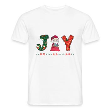 Frohe Weihnachten Weihnachtsmann Hohoho - Männer T-Shirt - Weiß - Vorne - AI Model Male 178 dark (178cm)