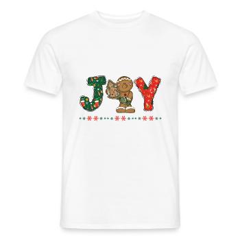 Frohe Weihnachten Weihnachtsmann Hohoho - Männer T-Shirt - Weiß - Vorne - AI Model Male 178 dark (178cm)