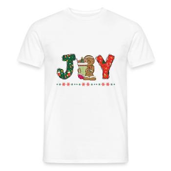 Frohe Weihnachten Weihnachtsmann Hohoho - Männer T-Shirt - Weiß - Vorne - AI Model Male 178 dark (178cm)