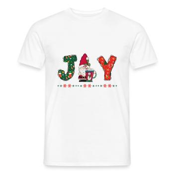 Frohe Weihnachten Weihnachtsmann Hohoho - Männer T-Shirt - Weiß - Vorne - AI Model Male 178 dark (178cm)