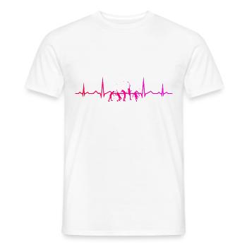 Tennis féminin Tennis masculin Jouer au tennis - T-shirt homme - blanc - Devant - AI Model Male 178 dark (178cm)