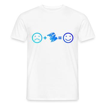 MTB Mountain Bike Cycling Cycling Men - Men's T-Shirt - white - Front - AI Model Male 178 dark (178cm)
