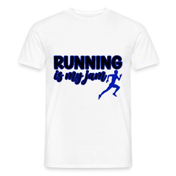 Running Is My Jam 3 - Men's T-Shirt - white - Front - AI Model Male 178 dark (178cm)