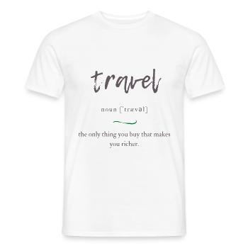Édition alambiquée de voyage - T-shirt homme - blanc - Devant - AI Model Male 178 dark (178cm)