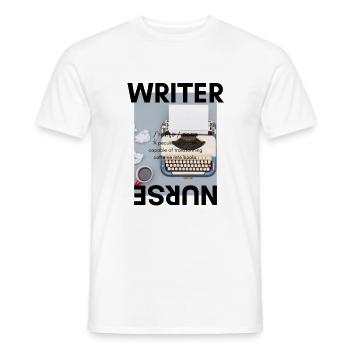 Writer (Schriftsteller) Image Edition - Männer T-Shirt - Weiß - Vorne - AI Model Male 178 dark (178cm)