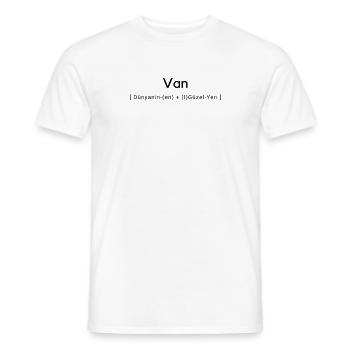 Van - Dünyanın en güzel Yeri - Men's T-Shirt - white - Front - AI Model Male 178 dark (178cm)